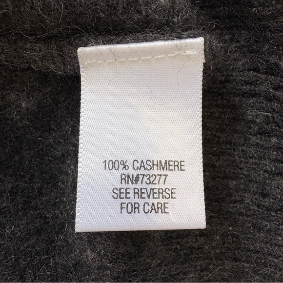 Apt 9 100% Cashmere Sweater Argyle V Neck Long Pink and Gray Medium - Picture 4 of 8